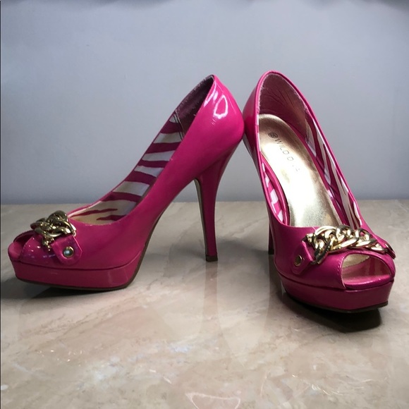 Wild Diva pump open toes pink babies high heel - Picture 1 of 8